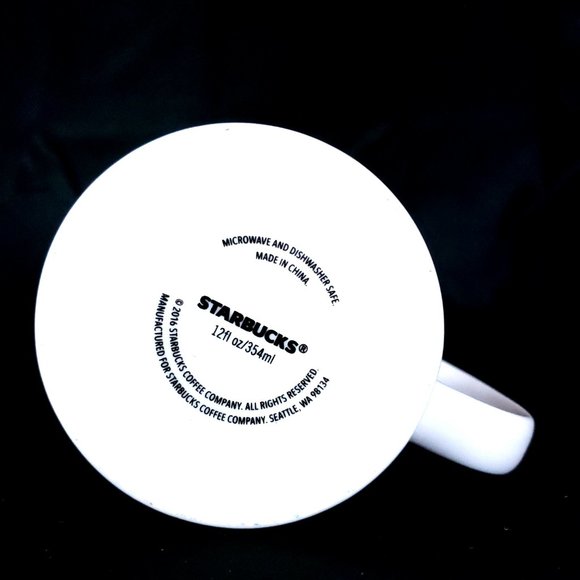 Starbucks Coffee Mug 2016 Logo 12oz White Green - Picture 5 of 5